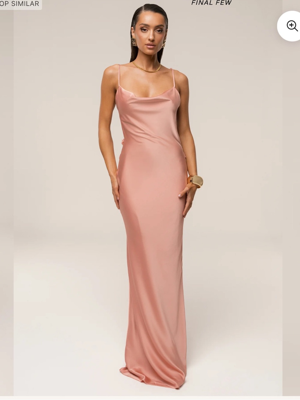 JLUXLABEL DARK PEACH DOWN THE AISLE SATIN GOWN MEDIUM